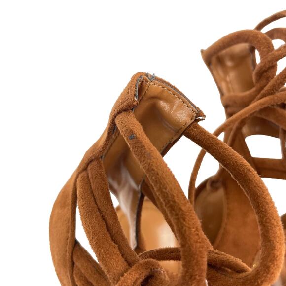 Lola Shoetique Strappy Lace Up Open Toe Women's High Heel's - Picture 4 of 10